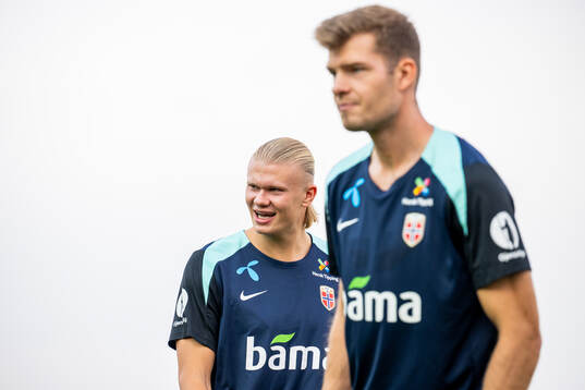 Erling Braut Haaland and Alexander Sørloth of the