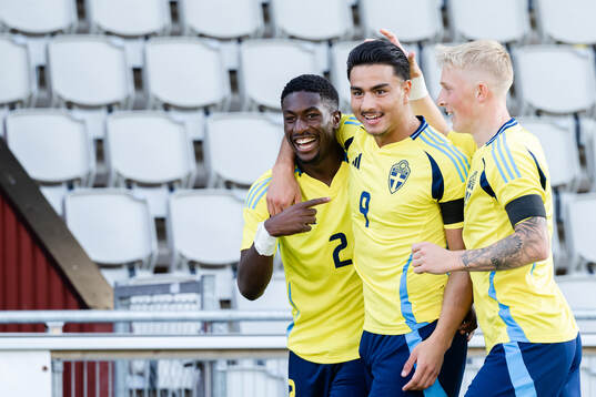 Joe Mendes, Jusef Erabi and Melker Widell of Sweden