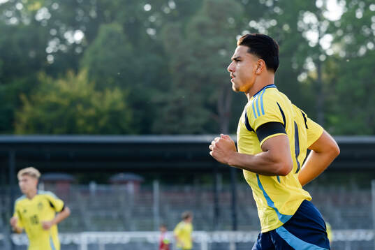 Jusef Erabi of Sweden celebrates the 2-0 goal