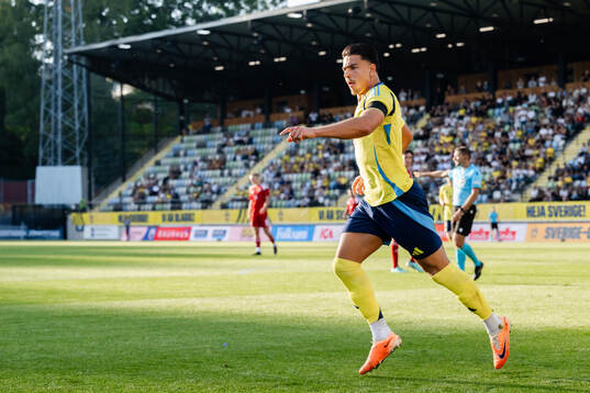 Jusef Erabi of Sweden celebrates the 2-0 goal