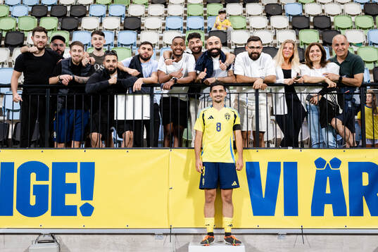 Aimar Sher of Sweden with family and friends