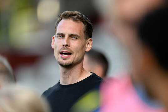 Head coach Daniel Bäckström of Sweden of Sweden