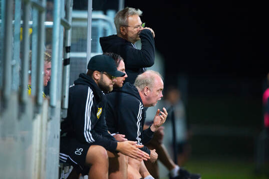 IFK Hässleholms ledare Oscar Skarp, Johan Persson, Jörgen