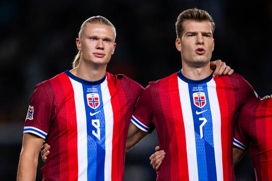 Erling Braut Haaland and Alexander Sørloth of Norway
