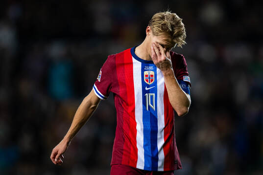 Martin Ødegaard of Norway looks dejected