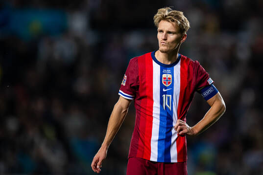 Martin Ødegaard of Norway looks dejected