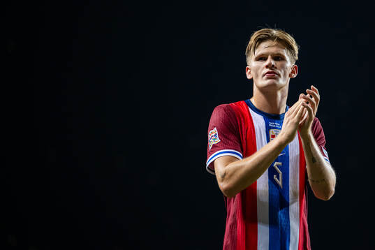 David Møller Wolfe of Norway looks dejected