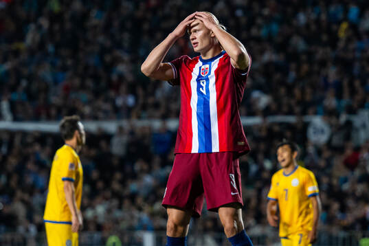 Erling Braut Haaland of Norway reacts