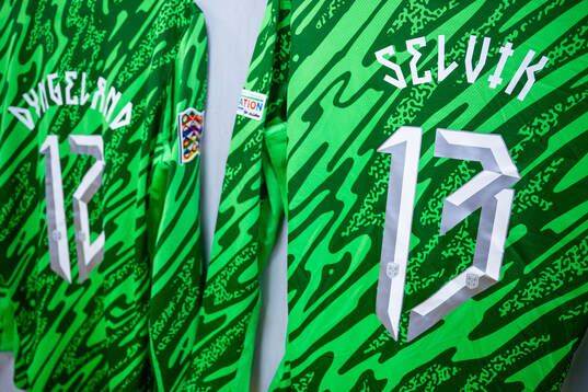 The kits of goalkeeper Mathias Dyngeland and goalkeeper