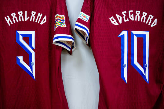 The kits of Erling Braut Haaland and Martin Ødegaard of