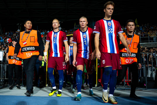 Andreas Hanche-Olsen, Erling Braut Haaland and Felix Horn