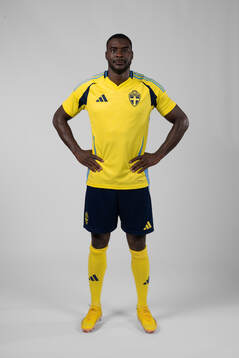 Ken Sema of the Swedish men's football national team poses