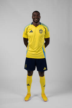 Ken Sema of the Swedish men's football national team poses