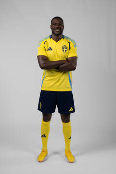 Ken Sema of the Swedish men's football national team poses