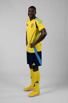 Ken Sema of the Swedish men's football national team poses