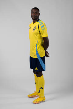 Ken Sema of the Swedish men's football national team poses
