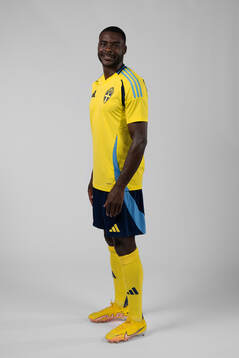 Ken Sema of the Swedish men's football national team poses
