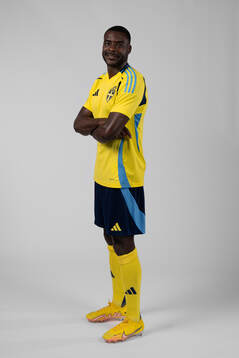 Ken Sema of the Swedish men's football national team poses