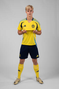 Lucas Bergvall of the Swedish men's football national team
