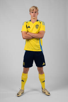 Lucas Bergvall of the Swedish men's football national team