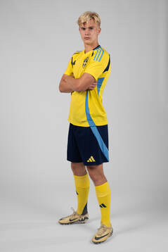 Lucas Bergvall of the Swedish men's football national team