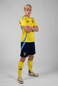 Lucas Bergvall of the Swedish men's football national team
