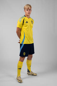 Lucas Bergvall of the Swedish men's football national team