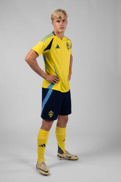 Lucas Bergvall of the Swedish men's football national team
