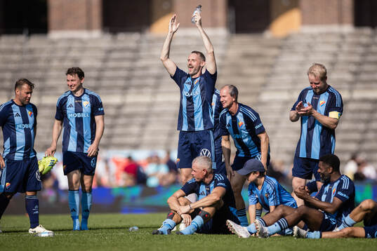 Djurgårdens spelare jublar