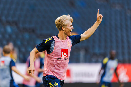 Lucas Bergvall of the Swedish men's football national team