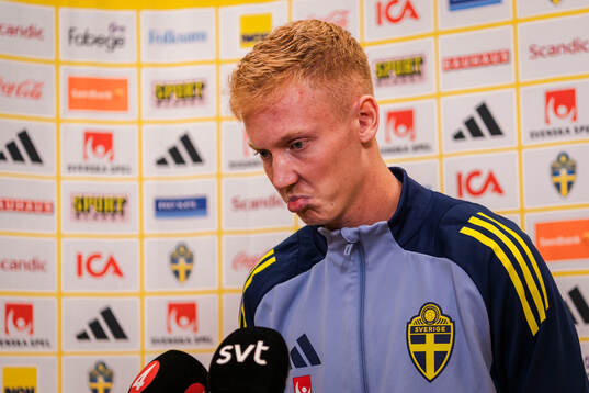 Hugo Larsson of the Swedish men's football national team