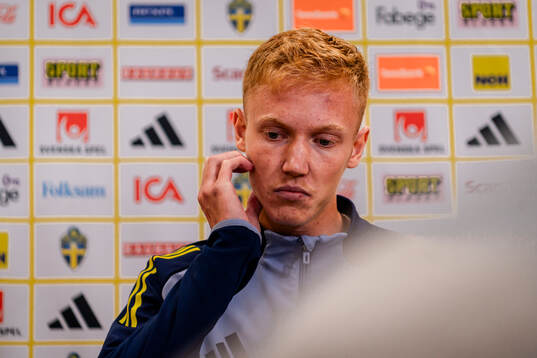 Hugo Larsson of the Swedish men's football national team