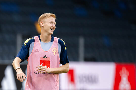 Hugo Larsson of the Swedish men's football national team at