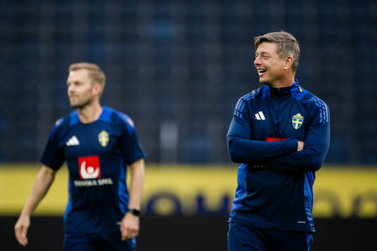 Head coach Jon Dahl Tomasson of the Swedish men's football
