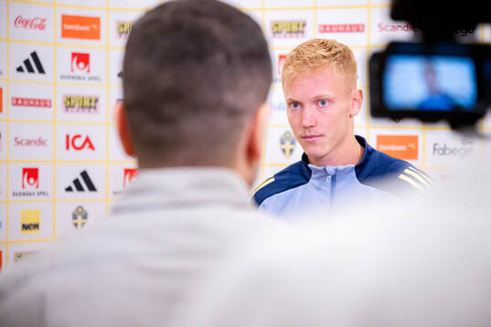 Hugo Larsson of the Swedish men's football national team