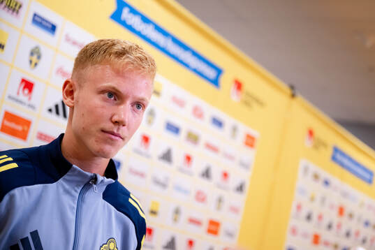 Hugo Larsson of the Swedish men's football national team
