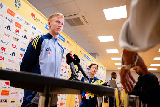 Hugo Larsson of the Swedish men's football national team