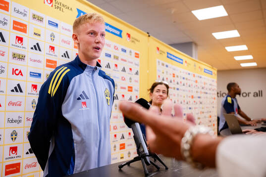 Hugo Larsson of the Swedish men's football national team