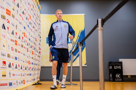 Hugo Larsson of the Swedish men's football national team