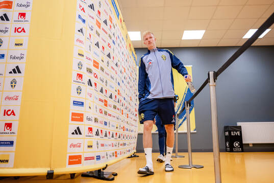 Hugo Larsson of the Swedish men's football national team