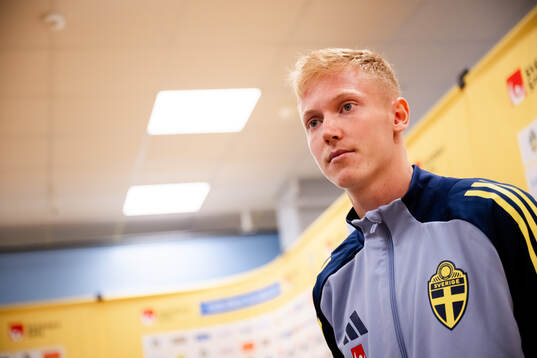 Hugo Larsson of the Swedish men's football national team