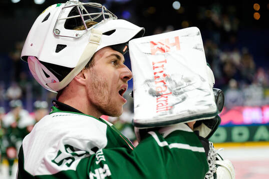 Goaltender Damian Clara of Färjestad