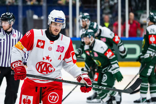 Jesper Jensen Aabo of Klagenfurt looks dejected