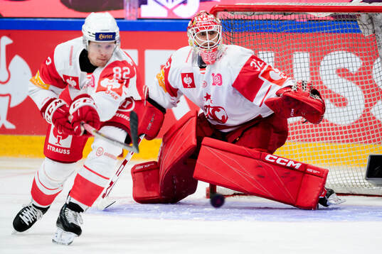 goaltender Sebastian Dahm of Klagenfurt