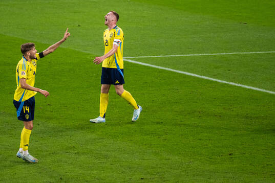 Dejan Kulusevski of Sweden reacts