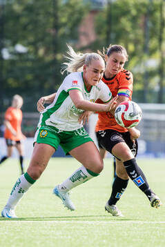 Hammarbys Cathinka Tandberg och Kristianstads Alice Nilsson