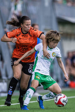 Kristianstads Josefin Harrysson och Hammarbys Asato Miyagawa