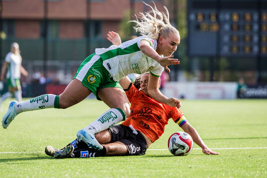 Hammarbys Cathinka Tandberg och Kristianstads Alice Nilsson