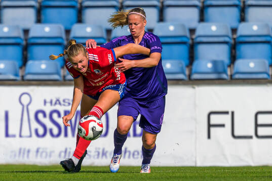 Vittsjös Julia Nicole Leas och Djurgårdens Therese Åsland