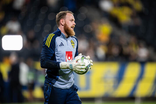Goalkeeper Viktor Johansson of Sweden